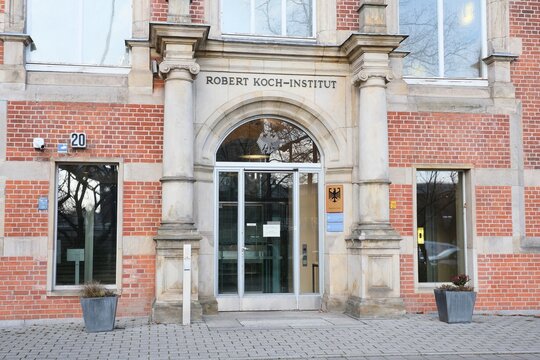 Berlin, Germany, November 26, 2021, Robert Koch Institute entrance.