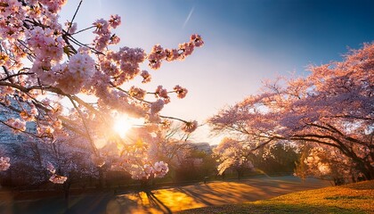 cherry blossoms in the sun