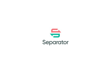 Letter S modern separator logo