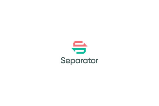 Letter S modern separator logo