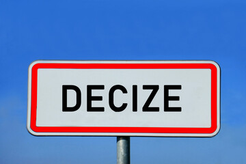 Ortsschild Decize