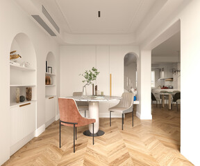 3D RENDER LIVING ROOM