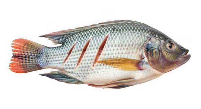 Fresh tilapia fish ready to cook