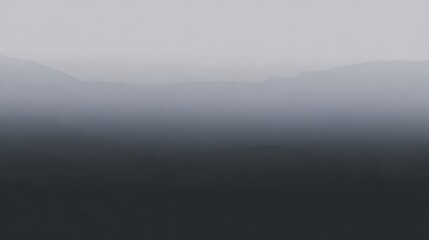 Fototapeta premium Minimalist mountain landscape veiled in atmospheric fog