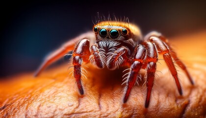 close up of a small spider