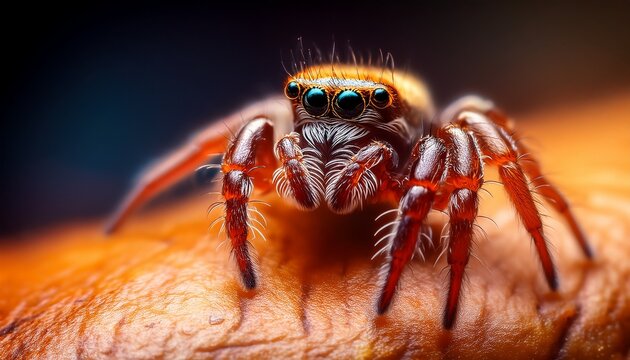 close up of a small spider