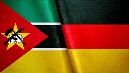 ドイツの国旗とモザンビークの国旗(Germany Flag & Mozambique flag.)
