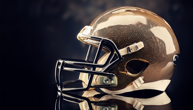 close up of a football helmet