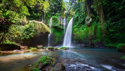 banyu wana amertha waterfall in buleleng bali indonesia