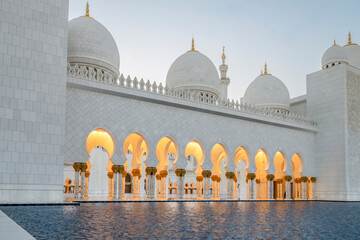 The majestic Sheikh Zayed Grand Mosque in Abu Dhabi, United Arab Emirates