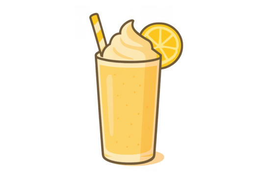 Lemonade milkshake smoothie refreshing citrus drink transparent background