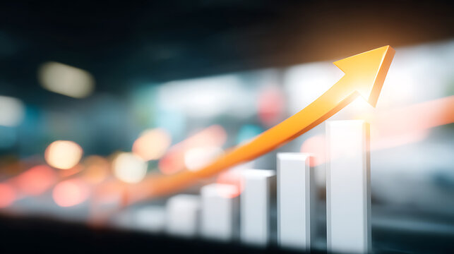 Business teamwork success analyzing growth trends in a corporate environment