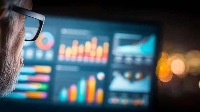 Data analysis in business teamwork office infographics digital workspace professional collaboration