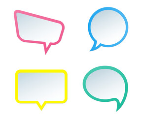 Fototapeta premium Colorful speech bubble communication templates for design