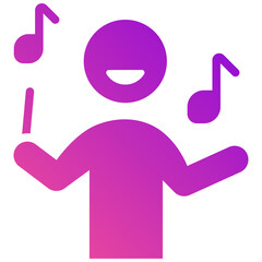 singer gradient fill icon