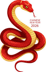 Chinese zodiac snake vector illustration