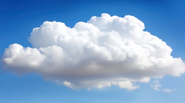 Soft fluffy cloud drifting across a serene blue sky creating a tranquil atmosphere inviting daydreams and inspiring imagination with a sense of peace and calmness