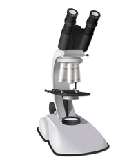 Microscope vector illustration laboratory equipment science research tool
