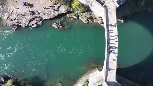 Mostar Bridge (Stari Most) Drone Video, Mostar Bosnia Herzegovina