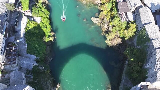 Mostar Bridge (Stari Most) Drone Video, Mostar Bosnia Herzegovina