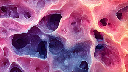 Abstract porous coral-like texture colorful design