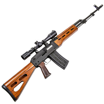 Dragunov sniper rifle isolated on white