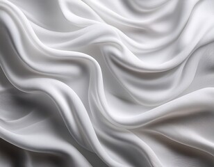 abstract white background of a soft wave of cloth