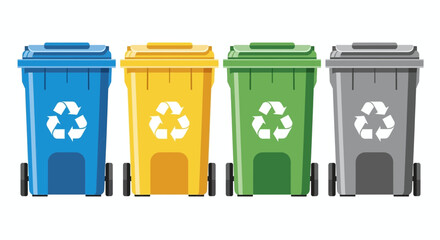 recycle bins on the street