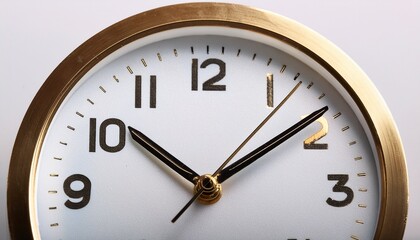 a close up image of a clock face on a white surface