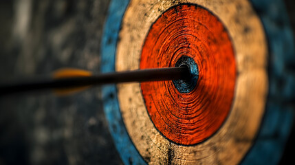 Arrow hits center of target