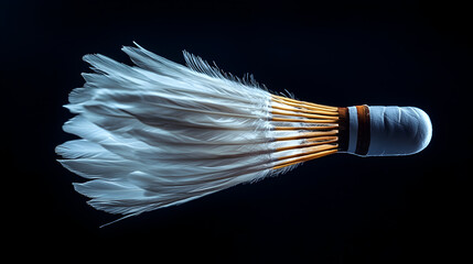 Badminton shuttlecock with feathers sport equipment game