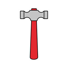 Illustration of a sledgehammer with a red handle