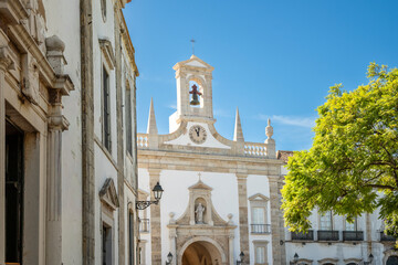 Arco da Vila, the historic gateway in Faro, Algarve, Portugal