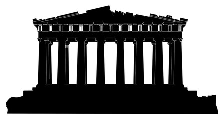 Obraz premium PNG Acropolis of Athens architecture silhouette parthenon.