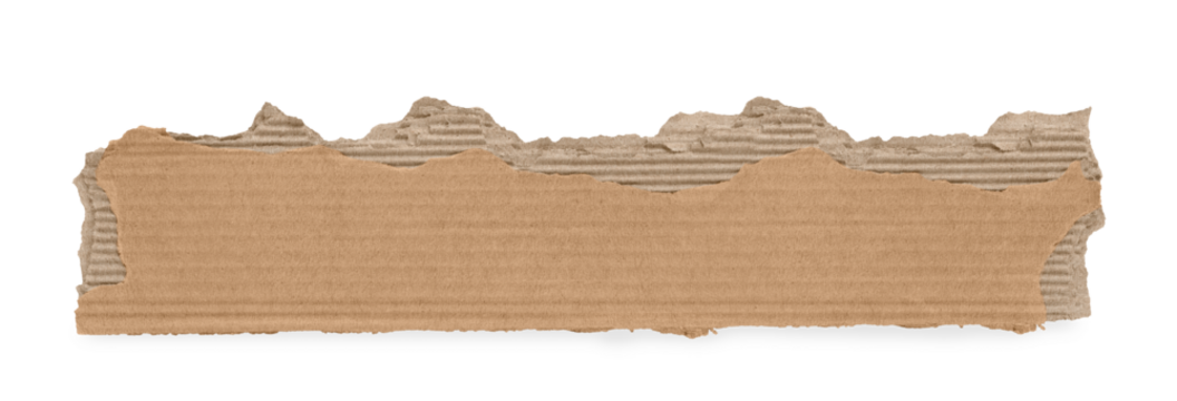Torn cardboard background on Transparent Background png