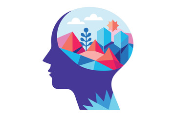 Autism Mind Ecosystem Magical Realism Vector