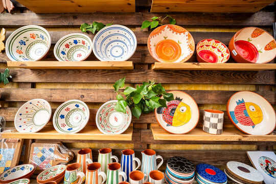 Souvenirs from Alentejo in the town of Vila Nova de Milfontes, Portugal