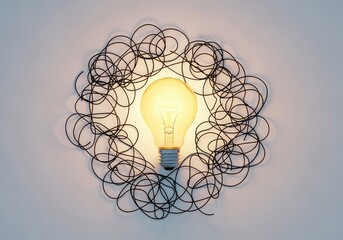 symbolizing creative thinking, finding clarity in chaos, innovation, and problem-solving in modern ideas and concepts.