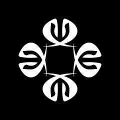 Black and white spider web logo symbol vector illustration for design Black and white spider symbol icon vector illustration for logo design art