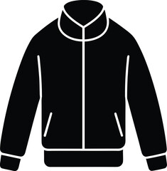 Naklejka premium Fleece pullover icon for clothing and apparel design
