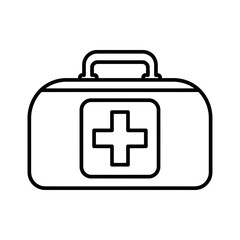 Obraz premium First aid kit with a red cross symbol