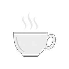 Hot coffee cup vector illustration isolated