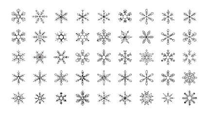 Black and white background with flowers and butterflies pattern and seamless snowflakes design