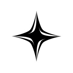 Fototapeta premium Black star shape icon