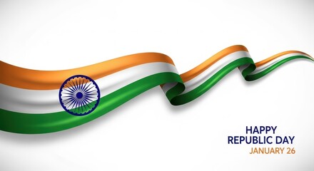 Indian Republic Day Celebration Banner. Ai generation