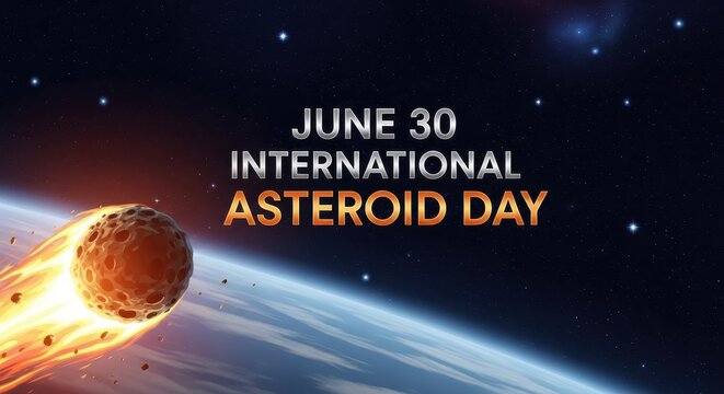 International Asteroid Day Celebration. Ai generation - Powered by Adobe