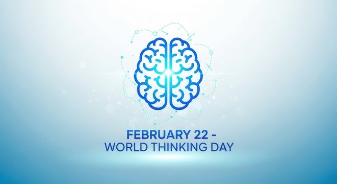 World Thinking Day Brain Illustration. Ai generation - Powered by Adobe