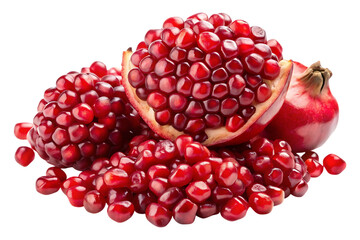 pomegranate seeds isolated image on transparent background