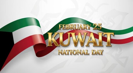 Kuwait National Day Celebration Banner. Ai generation