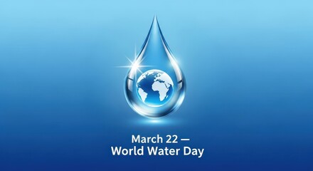 World Water Day March 22 Design. Ai generation